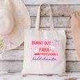 Striped Burnt Out Para Paraprofessional Back To School Canvas Tote Bag Striped Burnt Out Para Paraprofessional Back To School Canvas Tote Bag