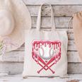 Valentines Baseball Boys Ice Cream Drip Heart Youth Kids Canvas Tote Bag