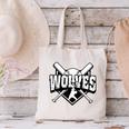 Wolves Baseball Back To School Spirit Canvas Tote Bag Wolves Baseball Back To School Spirit Canvas Tote Bag