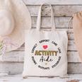 Women's Leopard Activity Aide Appreciation Week Back To School Canvas Tote Bag Women's Leopard Activity Aide Appreciation Week Back To School Canvas Tote Bag