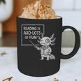 Axolotl Reading Is AXO-Lots Of Fun Book Lover Graphic Print Coffee Mug