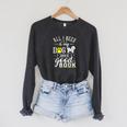 Bichon Frise Dog Saying Drawing Books Reading Raglan Sleeve Sweatshirt Dark Grey Heather