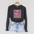 Book Girl Summer Beach Club Summer Reading Raglan Sleeve Sweatshirt Dark Grey Heather