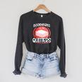 Bookmarks Are For Quitters Reading Reader Book Lover Teacher For Men Women Kids Raglan Sleeve Sweatshirt Dark Grey Heather