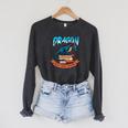 Booknerd Easily Distracted By Dragons And Books Dragon Lover Raglan Sleeve Sweatshirt Dark Grey Heather
