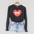 Books Book Reader Bookworm Teacher Valentine's Day Raglan Sleeve Sweatshirt Dark Grey Heather Books Book Reader Bookworm Teacher Valentine's Day Raglan Sleeve Sweatshirt Dark Grey Heather
