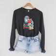 Cute Reading Seal On Books Book Lover Raglan Sleeve Sweatshirt Dark Grey Heather Cute Reading Seal On Books Book Lover Raglan Sleeve Sweatshirt Dark Grey Heather