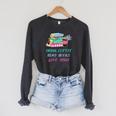 Drink Coffee Read Books Love Jesus Christian Religious God Raglan Sleeve Sweatshirt Dark Grey Heather