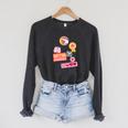 Dungeon Crawler Carl Colorful Sticker Collage LitRPG Book Premium Tri-Blend Raglan Sleeve Sweatshirt Dark Grey Heather