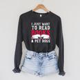 I Just Want To Read Books And Pet Dogs Cute Animal Reading Raglan Sleeve Sweatshirt Dark Grey Heather I Just Want To Read Books And Pet Dogs Cute Animal Reading Raglan Sleeve Sweatshirt Dark Grey Heather