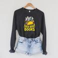 Let's Taco About Books Mexican Pun Bookworm Raglan Sleeve Sweatshirt Dark Grey Heather Let's Taco About Books Mexican Pun Bookworm Raglan Sleeve Sweatshirt Dark Grey Heather