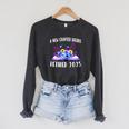 A New Chapter Begins Retired 2025 Floral Book Retirement Raglan Sleeve Sweatshirt Dark Grey Heather