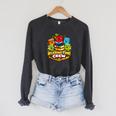 Reading Crew Teacher Literacy Classroom Book Raglan Sleeve Sweatshirt Dark Grey Heather