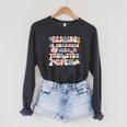 Reading Is Dreaming With Your Eyes Open Librarian Book Lover Raglan Sleeve Sweatshirt Dark Grey Heather