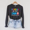 Reading Is My Jam I Love To Read Books Boy Girl Raglan Sleeve Sweatshirt Dark Grey Heather
