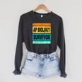 Retro AP Biology Shirt AP Biology Survivor Prep Book Study Raglan Sleeve Sweatshirt Dark Grey Heather