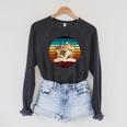 Wildflower Book Lovers For Summer Reading Booktrovert Women Raglan Sleeve Sweatshirt Dark Grey Heather
