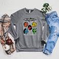 Animorphs Split Face Character Colorful Grid Book Series Raglan Sleeve Sweatshirt Deep Heather