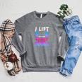 Book Lover Gym Quote I Lift So Can Carry Raglan Sleeve Sweatshirt Deep Heather