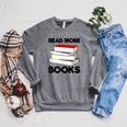 Book Reading Books Librarian Read More Books Raglan Sleeve Sweatshirt Deep Heather
