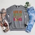 Books Novels Reading Shirt Life Is Better With Books Raglan Sleeve Sweatshirt Deep Heather