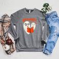 Booooks Boo Ghost Book Library Halloween Students Teachers Men Women Kids Raglan Sleeve Sweatshirt Deep Heather Booooks Boo Ghost Book Library Halloween Students Teachers Men Women Kids Raglan Sleeve Sweatshirt Deep Heather