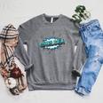 Chelsea Comic Book Style Splash Raglan Sleeve Sweatshirt Deep Heather