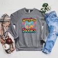 Diving Deep Into Books Oceanic Imagination Raglan Sleeve Sweatshirt Deep Heather