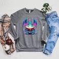 Dragon Reading Book Lover Raglan Sleeve Sweatshirt Deep Heather Dragon Reading Book Lover Raglan Sleeve Sweatshirt Deep Heather