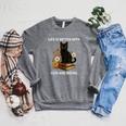 Life Is Better With Cats And Books Cute Cat Lover For Men Women Kids Raglan Sleeve Sweatshirt Deep Heather