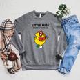 Mr Men Little Miss Meme Little Miss Book Hoarder Raglan Sleeve Sweatshirt Deep Heather