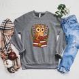 Owl Reading Book Graphic Owl With Book Floral Raglan Sleeve Sweatshirt Deep Heather Owl Reading Book Graphic Owl With Book Floral Raglan Sleeve Sweatshirt Deep Heather