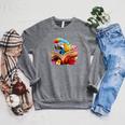 Parrot Reading Book Raglan Sleeve Sweatshirt Deep Heather