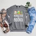 Reader & Library Apparel Addicted To Books Book Lover Raglan Sleeve Sweatshirt Deep Heather Reader & Library Apparel Addicted To Books Book Lover Raglan Sleeve Sweatshirt Deep Heather