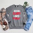 Reading Reader Bookworm Book Clubs Are Punk Raglan Sleeve Sweatshirt Deep Heather