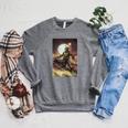 Star Wars The Book Of Boba Fett Combat Pose Portrait Raglan Sleeve Sweatshirt Deep Heather