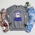 Why Was The Math Book Sad Too Many Problems Math Humor Raglan Sleeve Sweatshirt Deep Heather