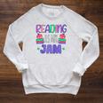 Back To School Book Reader Reading Is My Jam Bookworm Raglan Baseball Tee Raglan Sleeve Sweatshirt Heather Mustard