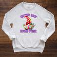 Best Teacher Grandma Gnome With Books For Teacher Mom Saying Raglan Sleeve Sweatshirt Heather Mustard