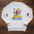 Blessed By God Loved By Jesus Book Lovers Raglan Sleeve Sweatshirt Heather Mustard
