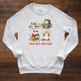 Book Lover Opossum Reading Squad Bookish Feral But Well-Read Raglan Sleeve Sweatshirt Heather Mustard