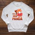 Book Nerd Well Red Panda Cute Bear Book Nerd Zookeeper Raglan Sleeve Sweatshirt Heather Mustard