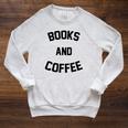 Books And Coffee Reading Lover Raglan Sleeve Sweatshirt Heather Mustard Books And Coffee Reading Lover Raglan Sleeve Sweatshirt Heather Mustard