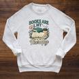 Books Are My Therapy Cozy Book Lover Reading & Coffee Raglan Sleeve Sweatshirt Heather Mustard Books Are My Therapy Cozy Book Lover Reading & Coffee Raglan Sleeve Sweatshirt Heather Mustard