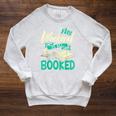Bookworm My Weekend Is All Booked Reading Books Raglan Sleeve Sweatshirt Heather Mustard