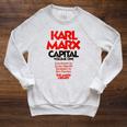 Capital Karl Marx Vintage Book Cover Raglan Sleeve Sweatshirt Heather Mustard