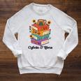 Coffee & Book Lover Reader Mexican Spanish Cafecito & Libros Raglan Sleeve Sweatshirt Heather Mustard