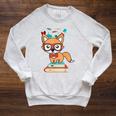 Cute Fox Smart Nerdy 1st Day School Teachers Students Books Raglan Sleeve Sweatshirt Heather Mustard Cute Fox Smart Nerdy 1st Day School Teachers Students Books Raglan Sleeve Sweatshirt Heather Mustard