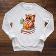 Cute Owl Reading Book And Drinking Tea Reading Rat Bookworm Raglan Sleeve Sweatshirt Heather Mustard Cute Owl Reading Book And Drinking Tea Reading Rat Bookworm Raglan Sleeve Sweatshirt Heather Mustard