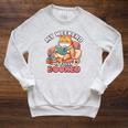 My Weekend Is Fully Booked Cute Cat Book Lover Dad Joke Raglan Sleeve Sweatshirt Heather Mustard